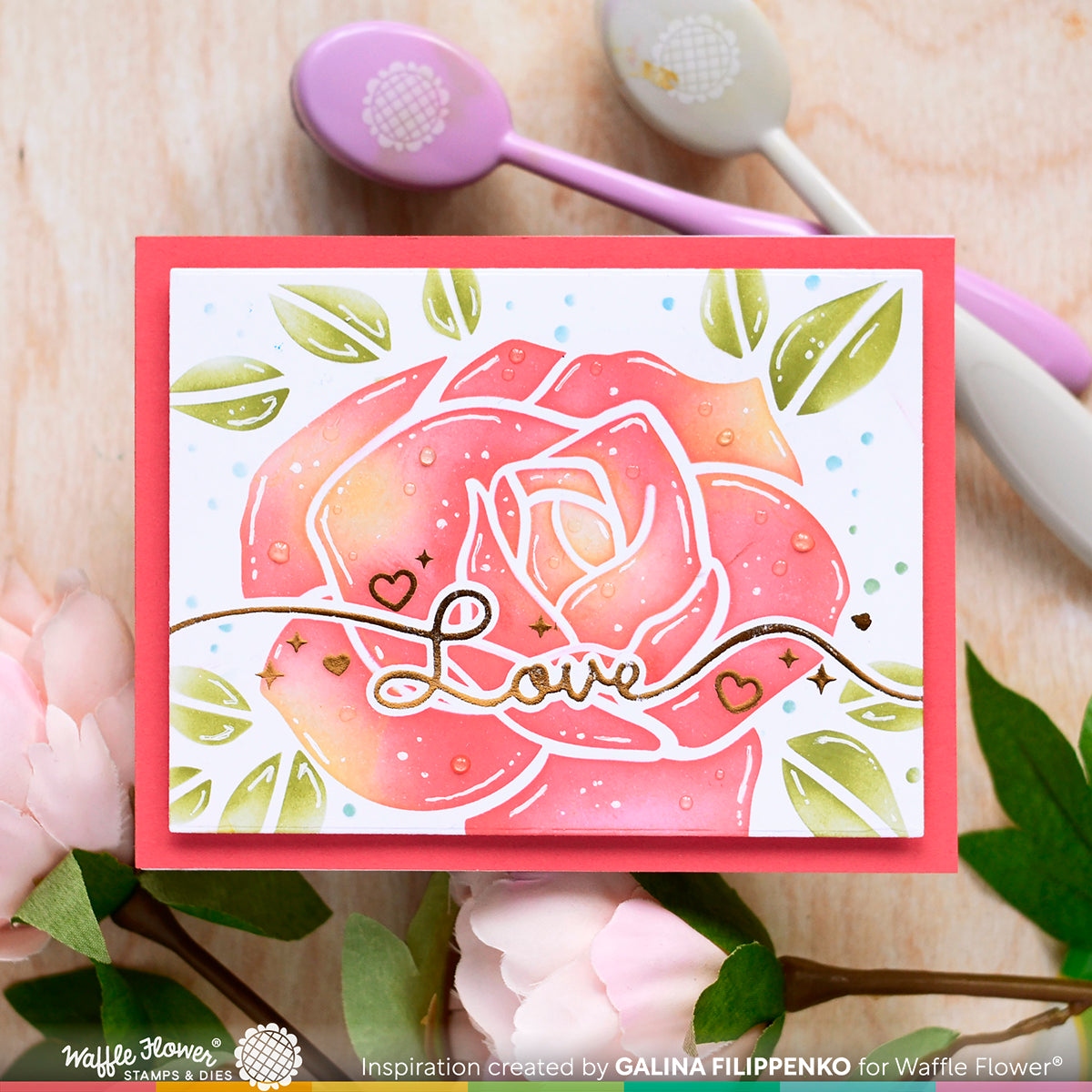 Script Love Foil Plate