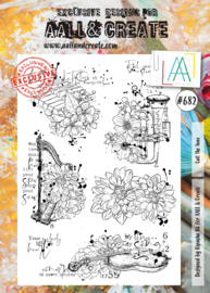#0682 Call The Tune A4 Clear Stamp Set