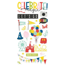 Say Cheese Magic Chipboard Stickers