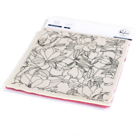Magnolia Pattern Cling Rubber Background Stamp