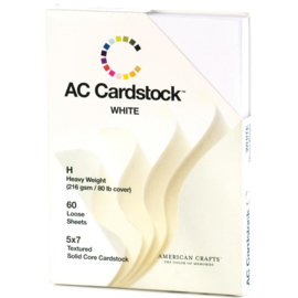Textured Cardstock Pack Solid White 5x7 Inch