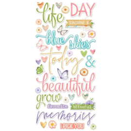 Simple Vintage Flower Shoppe Foam Stickers