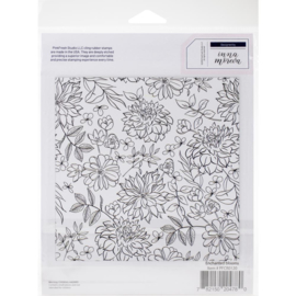 Cling Rubber Stamp Set 6"X6" Enchanted Blooms