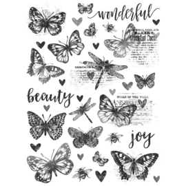 Simple Vintage Essentials Rub-Ons Butterflies