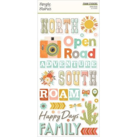 Open Road Foam Stickers