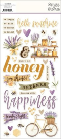 Simple Vintage Lavender Fields Foam Stickers