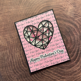 I Love You Background Stamp