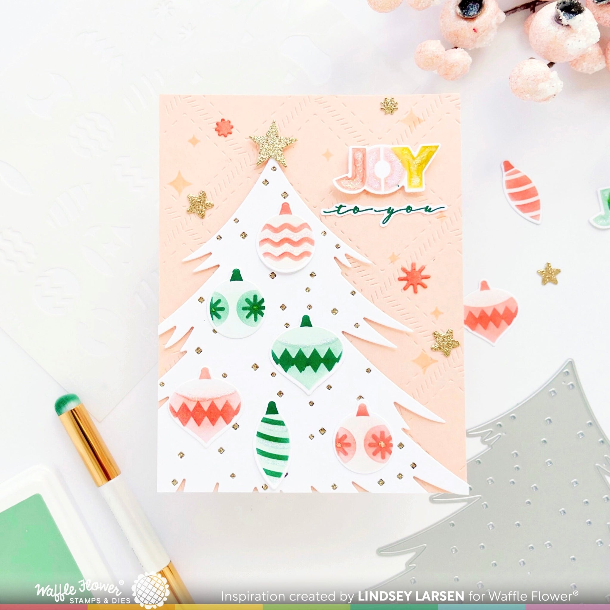 Overlapping Christmas Additions Stamp Set