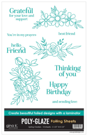 Spring Clusters Poly-Glaze Foiling Sheets