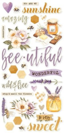 Simple Vintage Lavender Fields Foam Stickers