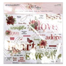 ARToptions Rouge Sentiments Rub-Ons 12"X12"