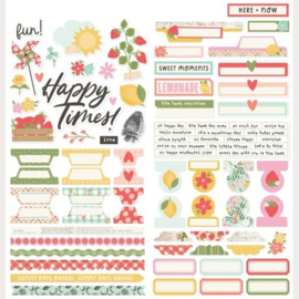 Pink Lemonade Basics Cardstock Stickers 12"X12"