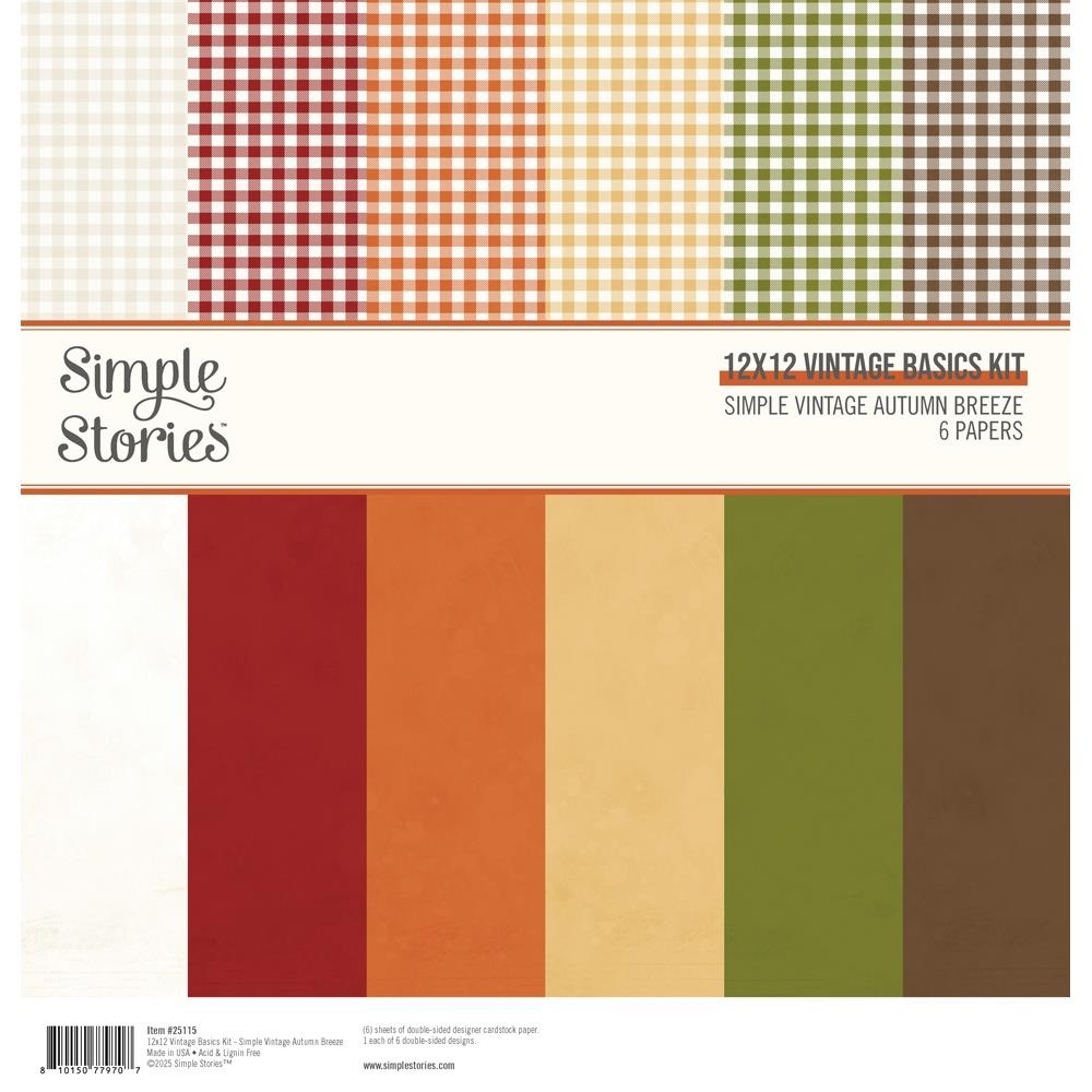 Autumn Breeze Vintage Basics Kit 12"X12"
