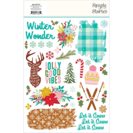 Snow Pine Lodge Rub-Ons 6"X8"