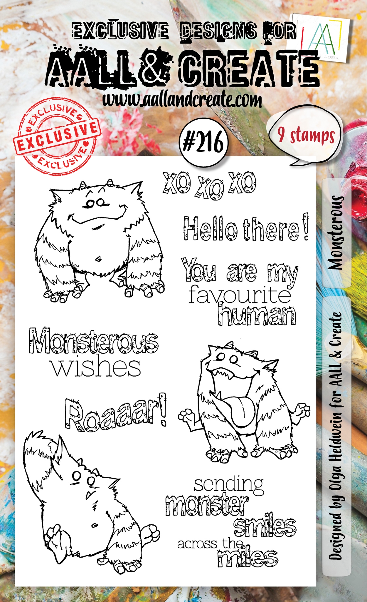#0216 Monstrous A6 Clear Stamp Set