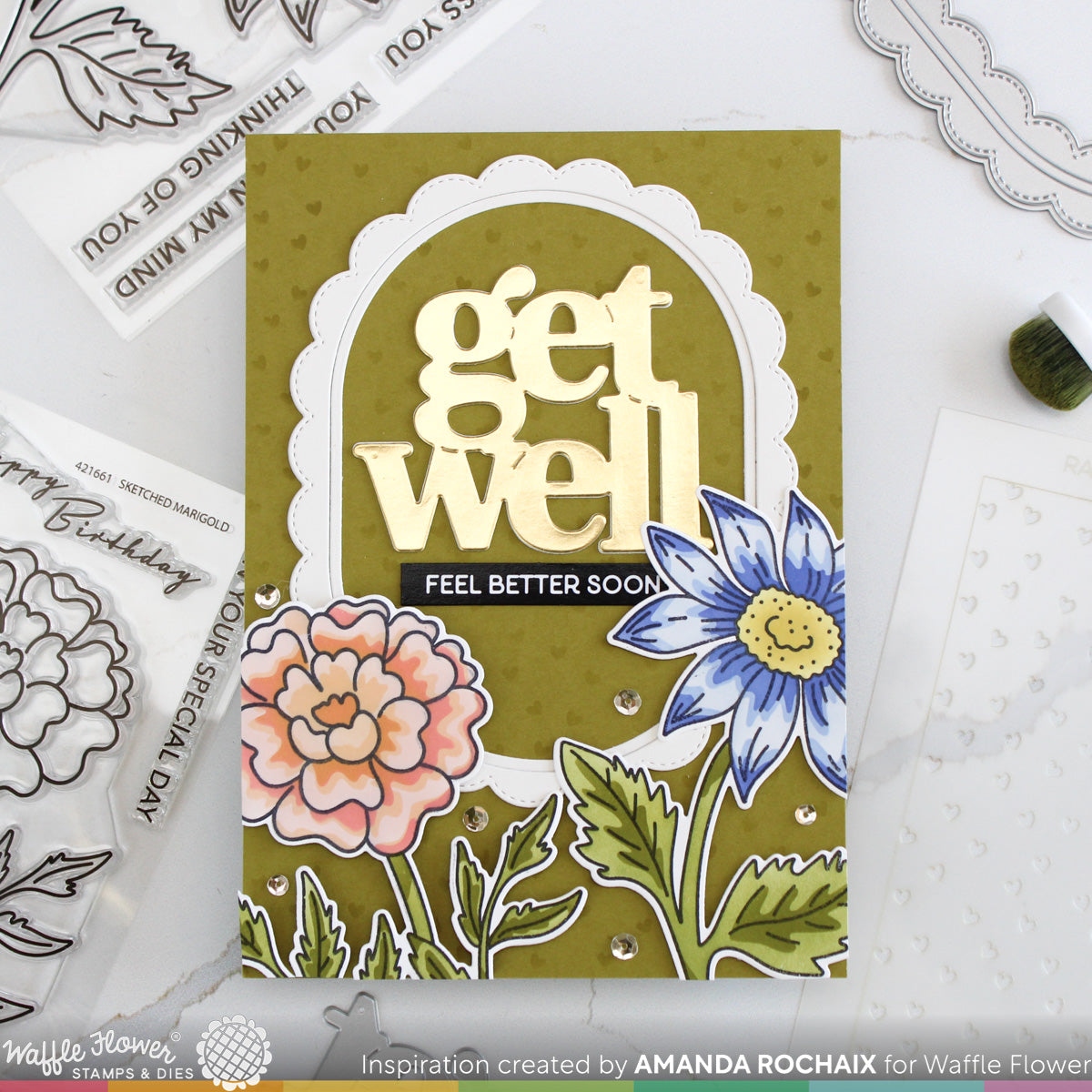 Sketched Marigold Stamp Set