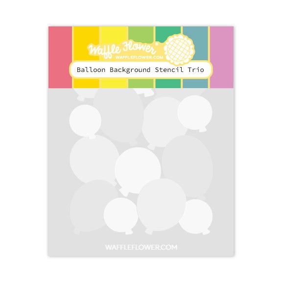 Balloon Background Stencil Trio