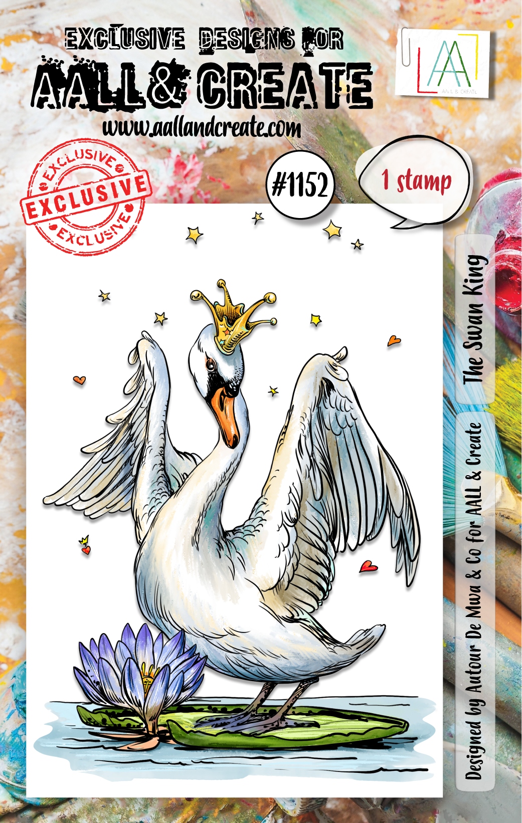 #1152 The Swan King A7 Stamp Set