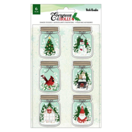 Evergreen & Holly Mason Jar Shaker Stickers