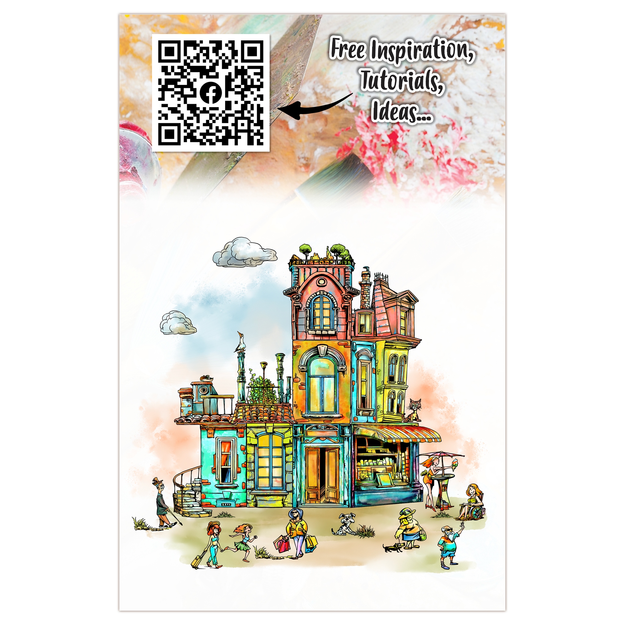 #1304 Roofline Friends A5 Stamp Set