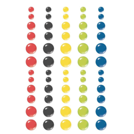 Say Cheese Magic Enamel Dots Embellishments Glossy