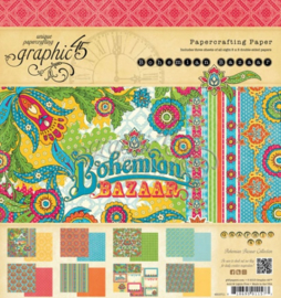 Bohemian Bazaar Paper Pad  12x12 Inch
