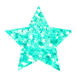 Izink Glitter Dark Blue Star