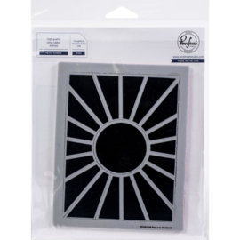 Sunburst Pop-Out Cling Rubber Background Stamp Set A2