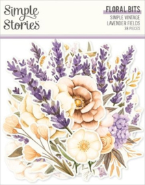 Simple Vintage Lavender Fields Floral Bits & Pieces Die Cuts