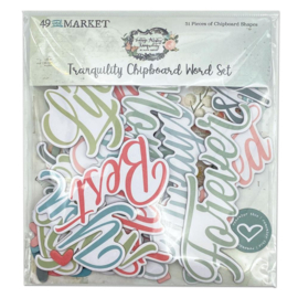 Vintage Artistry Tranquility Chipboard Word Set