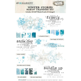 Winter Stories Rub-On Transfer Set 6"X8"