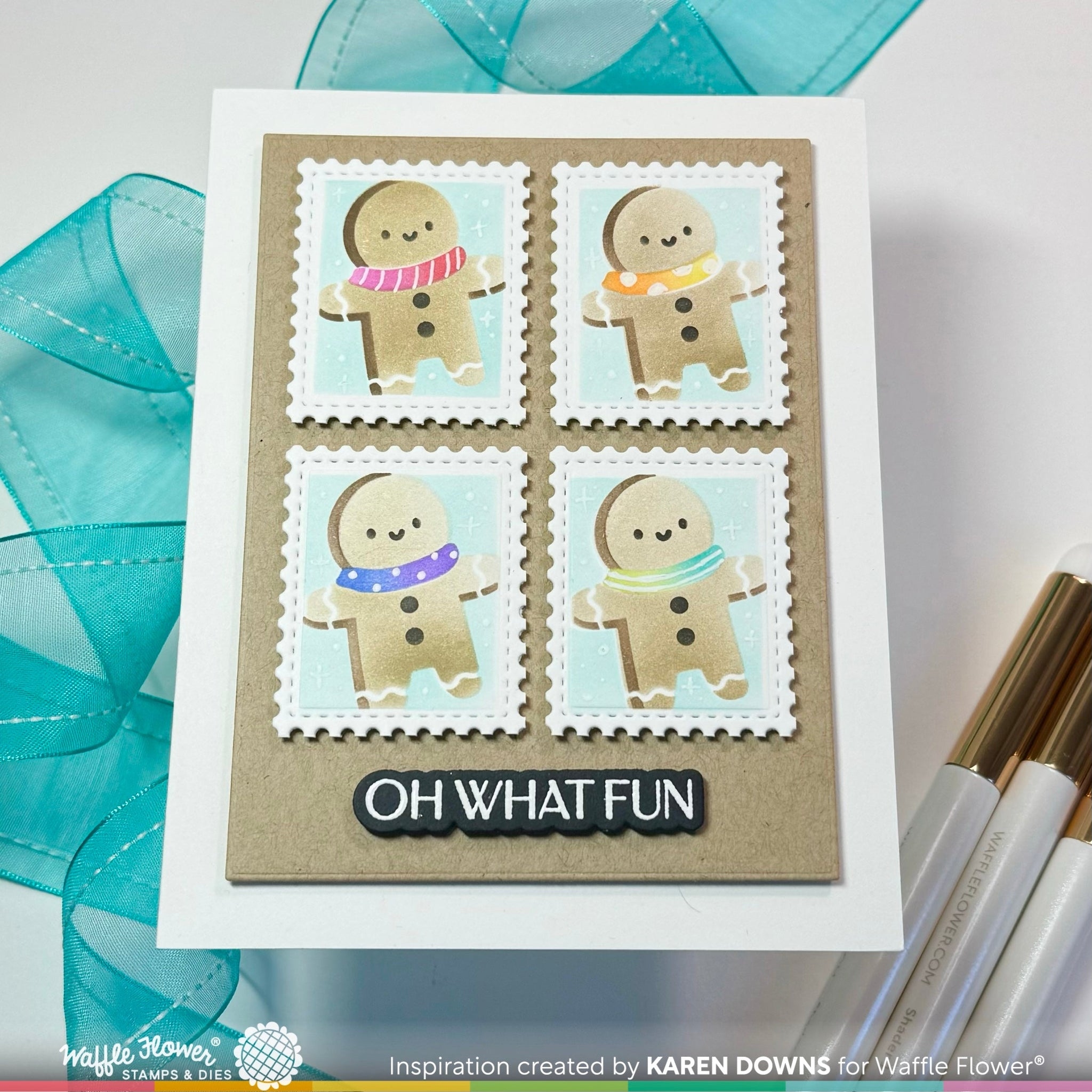 Postage Collage Gingerbread Stencil