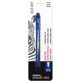 Zensations Super Fine Tip Brush Pen Black