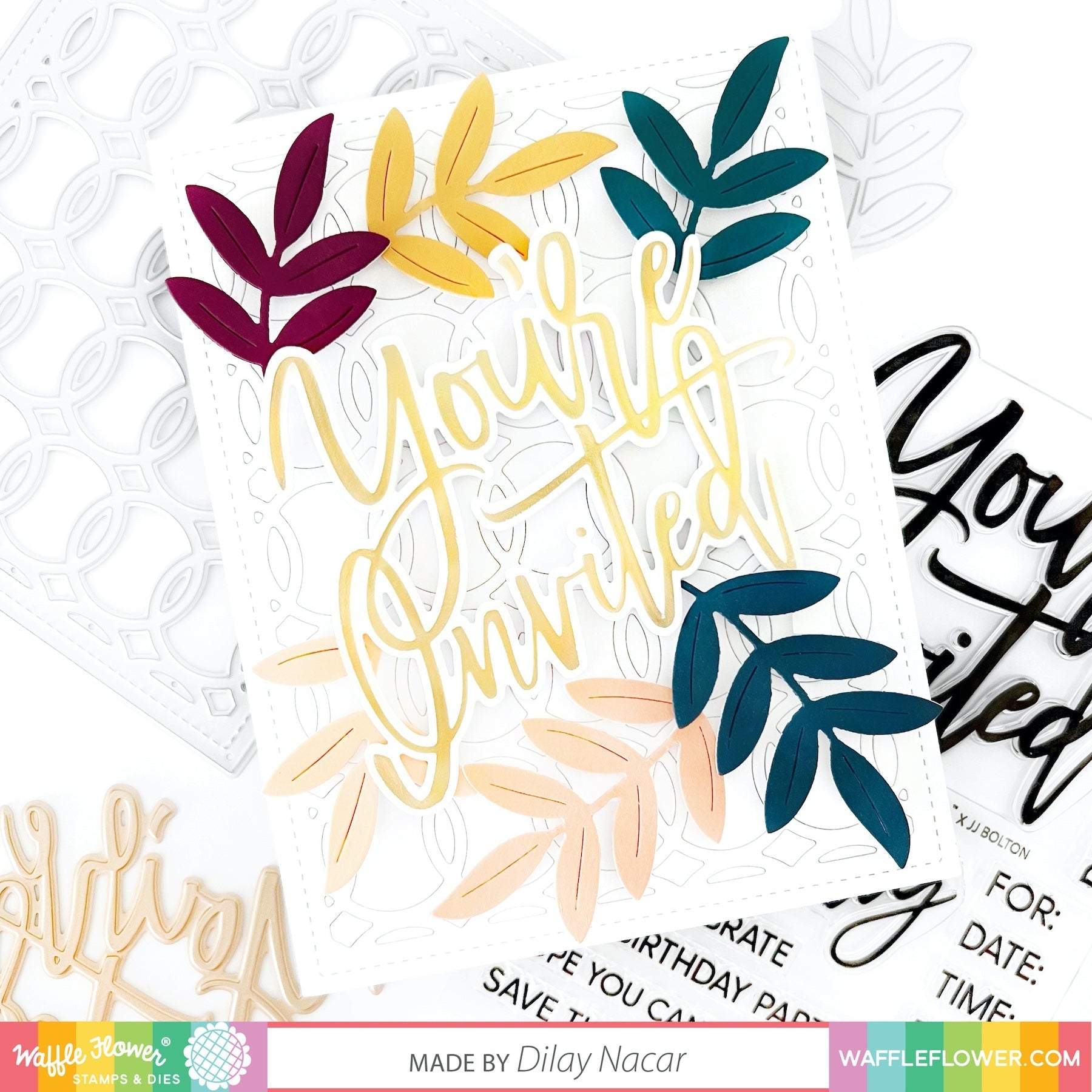 Oversized You're Invited Foil Plate