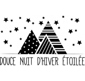 Wooden Stamp Douce Nuit D'Hiver