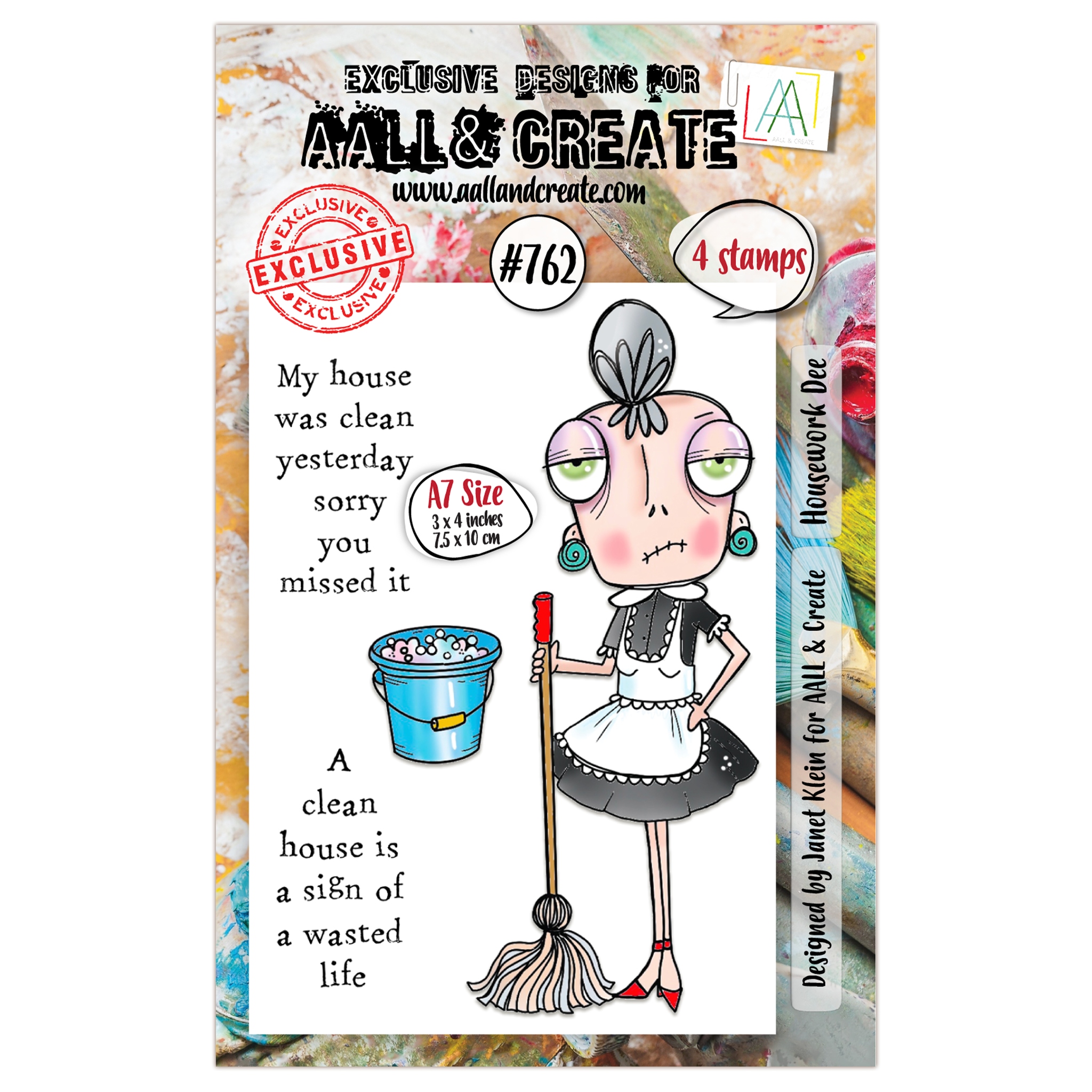 #0762 Housework Dee A7 Clear Stamp Set