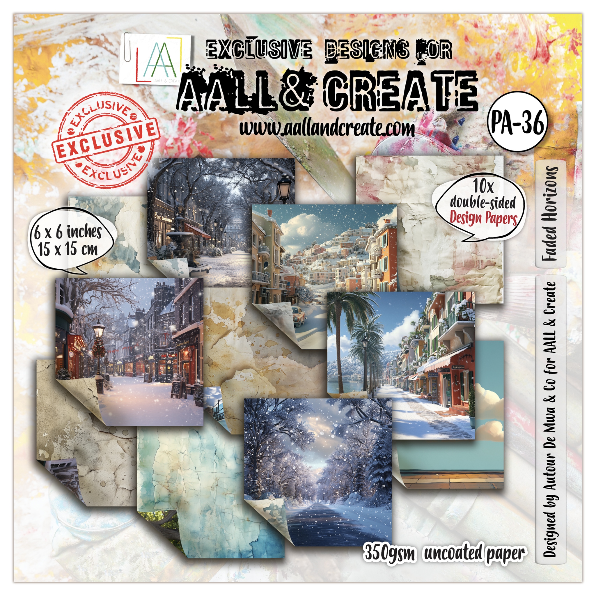 #36 Faded Horizons 6 x 6 (inch) Design Paper