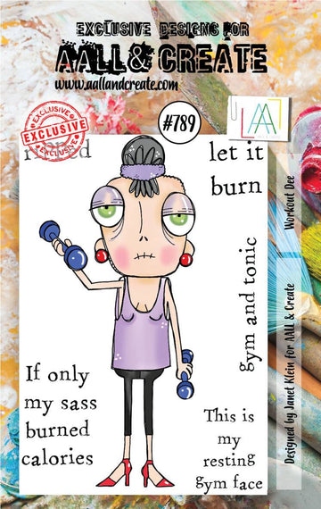 #0789 Workout Dee A7 Clear Stamp Set
