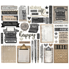 Simple Vintage Essentials Bits & Pieces Die-Cuts Take Note