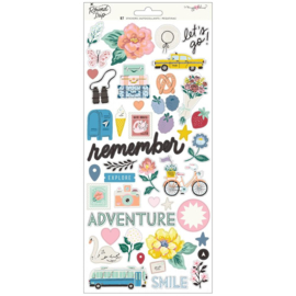 Round Trip Cardstock Stickers Accents & Phrases