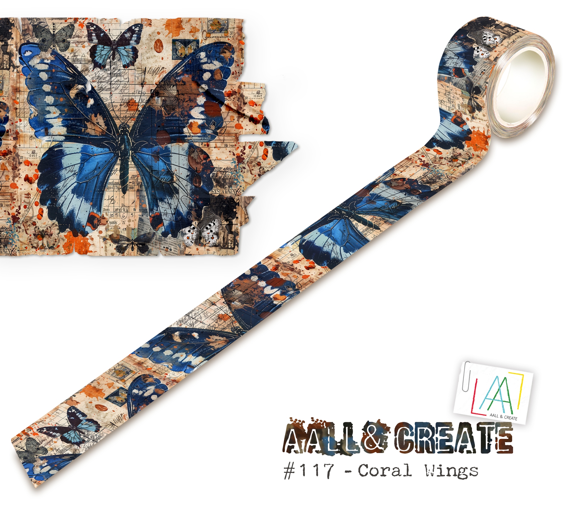 #117 Coral Wings (Layer-It-Up!) 25mm x 10m Washi Tape