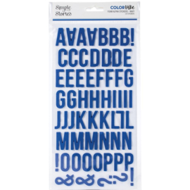 Color Vibe Foam Alpha Stickers 6"X12" Navy
