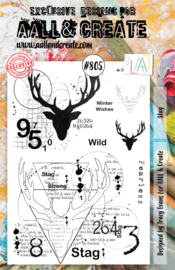 #0805 Stag A5 Clear Stamp Set