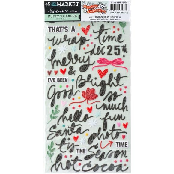 Mistletoe And Memories Puffy Stickers