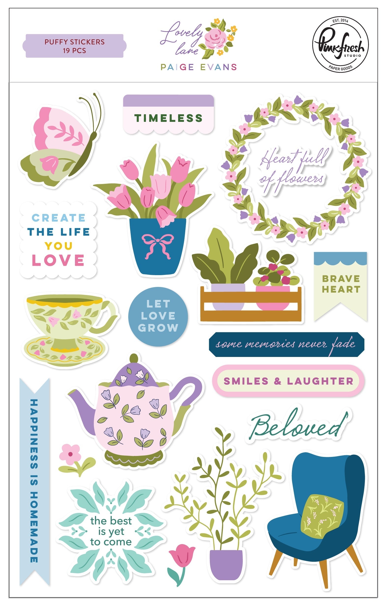 Lovely Lane Puffy Stickers