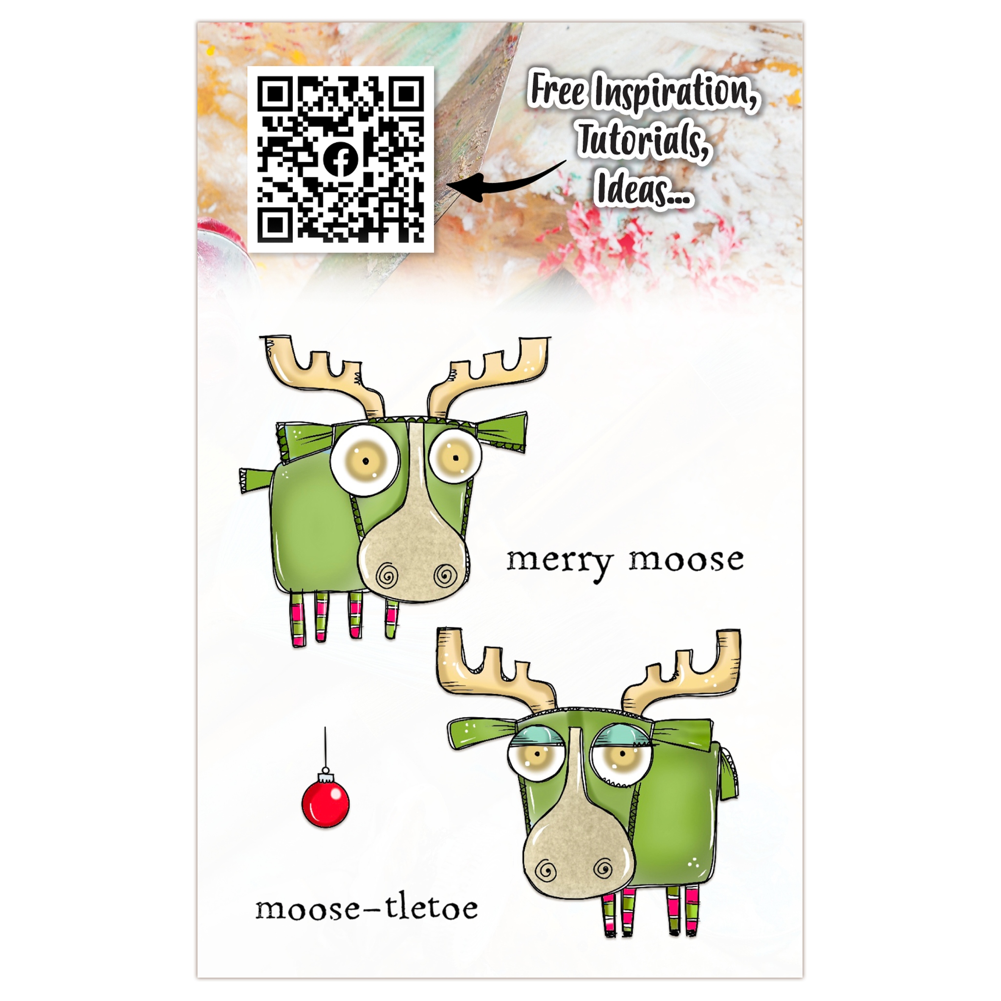 #1312 Moose-tletoe A7 Stamp Set