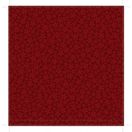Patterned single-sided red flower
