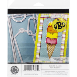 Say It With Stamps Scored Card #6 Blank White