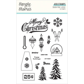 Snow Pine Lodge Clear Stamps