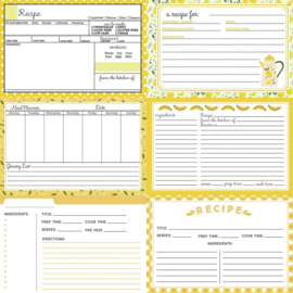 Recipe Cards Happy Fruit -Yellow